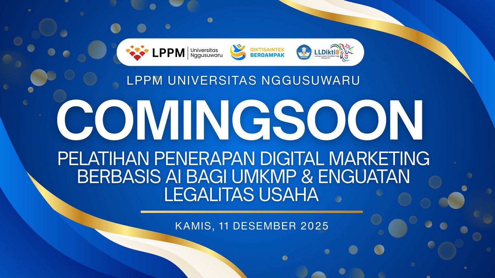 Blue and Gold Luxury Formal Modern Professional Corporate Office Workshop Presentation