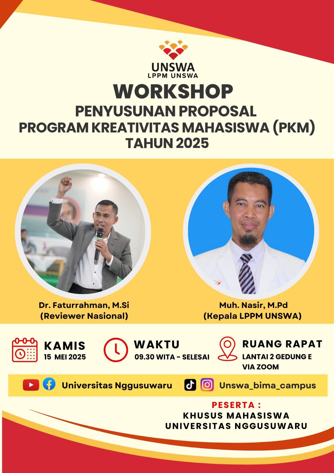 WORKSHOP PENYUSUNAN PROPOSAL PKM 2025: DORONG MAHASISWA UNSWA LEBIH KREATIF DAN PRODUKTIF